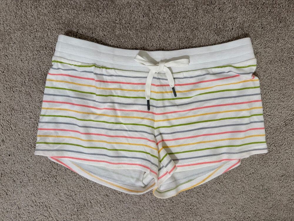 P.J. Salvage Drawstring Stripe Pajama Shorts Sz M $60 MSRP